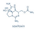 Saxitoxin STX paralytic shellÃ¯Â¬Âsh toxin PST, chemical structure Skeletal formula.